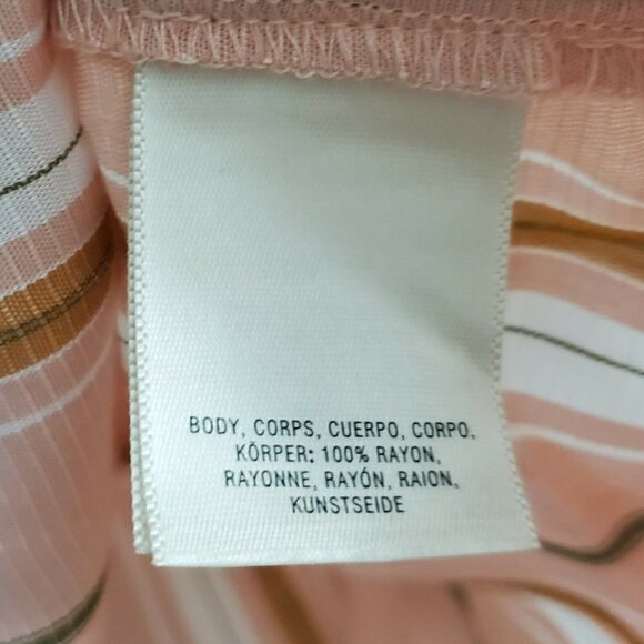 Anthropologie Maeve Blouse Small Pink Byron Striped Balloon Sleeve Boho Top - Picture 7 of 11